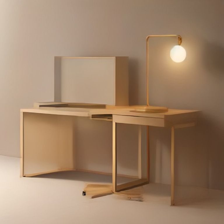 MS Adjustable Height Stand-up High-Grade Metal (Beige Gold) - 105