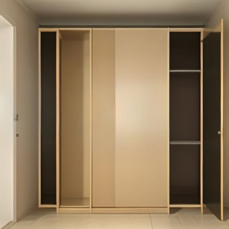 MS Walk-in Wardrobe System Genuine Leatherette (Beige Gold) - 126