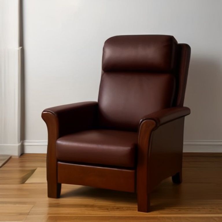 MS Ergonomic Manual Recliner Teak Wood (Mahogany Dark) - 21