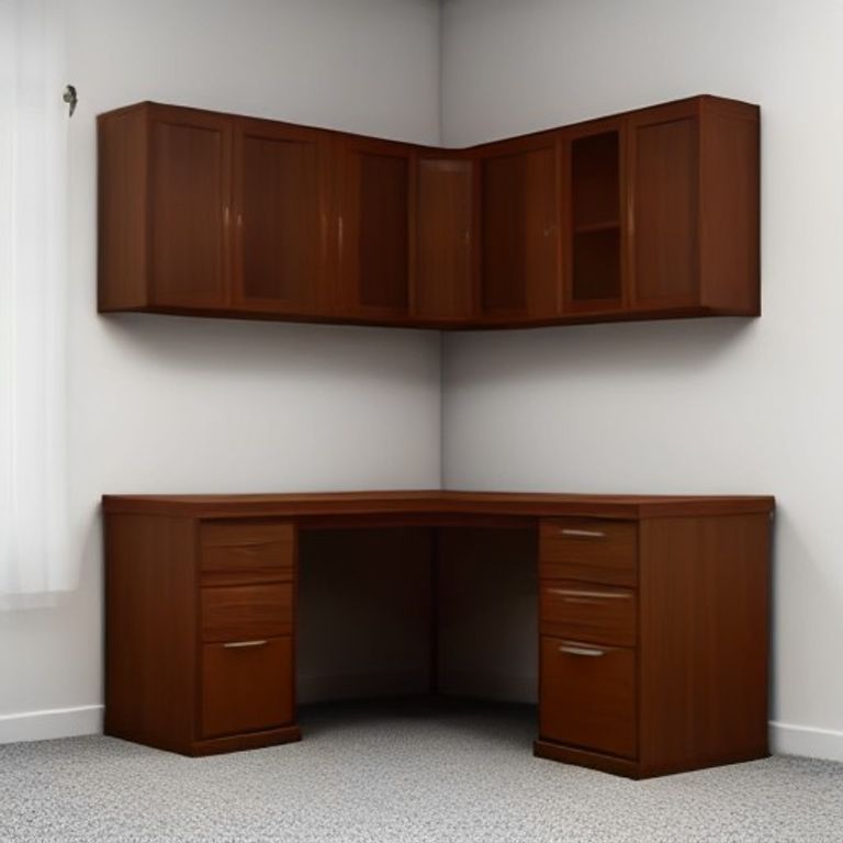 MS Space-Saving Corner study Teak Wood (Royal Oak) - 54