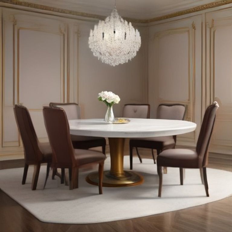 MS Majestic Italian Marble 6-Seater Dining Set