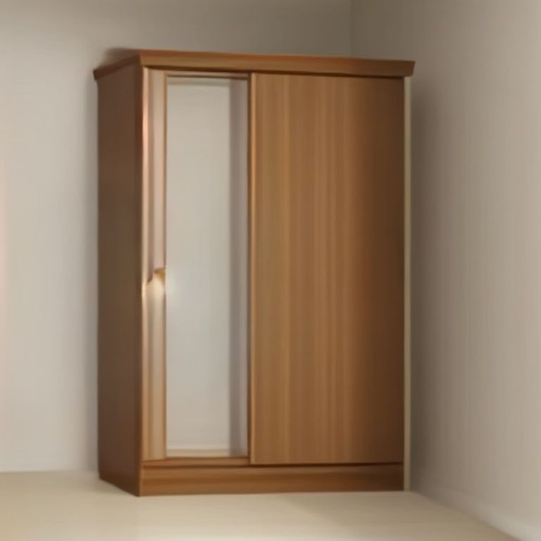 MS 2-Door High-Gloss Compact Sheesham Wood (Classic Tan) - 85