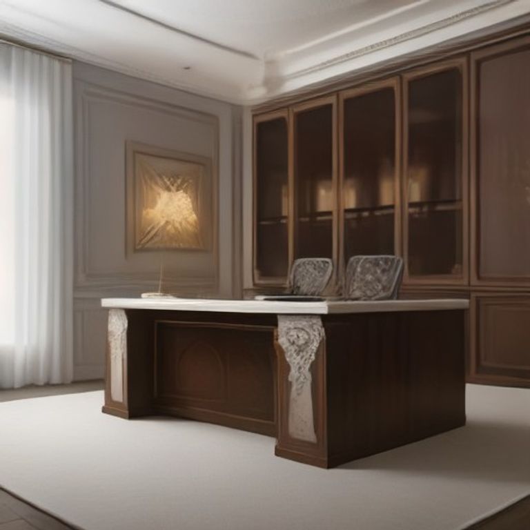 MS High-Back Mesh Ergonomic Italian Marble (Imperial Walnut) - 91